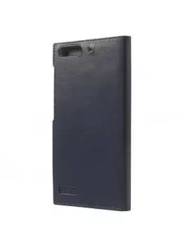 Cover Flip a Portafoglio S-View Ecopelle Huawei Ascend G6 3G Blu