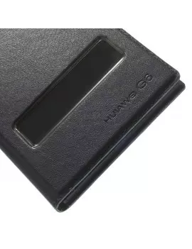 Cover Flip a Portafoglio S-View Ecopelle Huawei Ascend G6 3G Blu