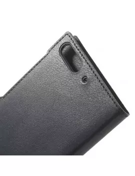 Cover Flip a Portafoglio S-View Ecopelle Huawei Ascend G6 3G Blu