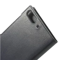 Cover Flip a Portafoglio S-View in Ecopelle per Huawei Ascend G6 3G (Blu)