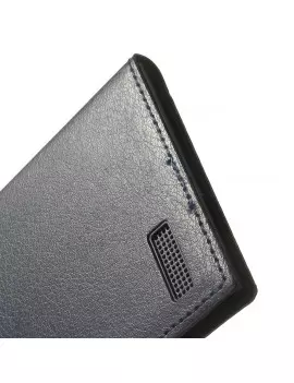 Cover Flip a Portafoglio S-View Ecopelle Huawei Ascend G6 3G Blu