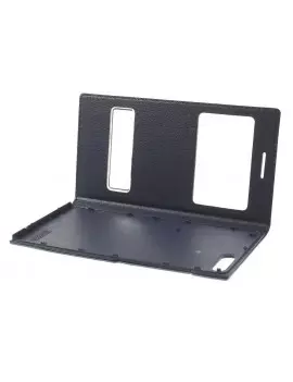 Cover Flip a Portafoglio S-View Ecopelle Huawei Ascend G6 3G Blu