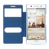 Cover Flip a Portafoglio S-View per Huawei Ascend P6 (Blu Chiaro)