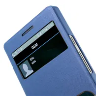 Cover Flip a Portafoglio S-View per Huawei Ascend P6 (Blu Chiaro)