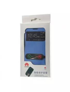 Cover Flip a Portafoglio S-View per Huawei Ascend P6 (Blu Chiaro)