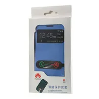 Cover Flip a Portafoglio S-View per Huawei Ascend P6 (Blu Chiaro)