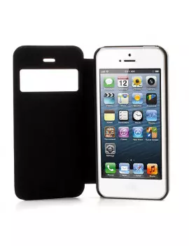 Cover Flip a Portafoglio S-View Ecopelle iPhone 5 5S Nero