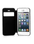 Cover Flip a Portafoglio S-View Ecopelle iPhone 5 5S Nero
