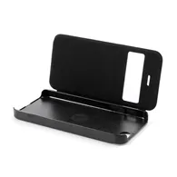 Cover Flip a Portafoglio S-View in Ecopelle per iPhone 5 5S (Nero)