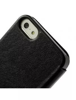 Cover Flip a Portafoglio S-View Ecopelle iPhone 5 5S Nero