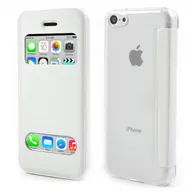 Cover Flip a Portafoglio S-View in Ecopelle per iPhone 5C (Bianco)