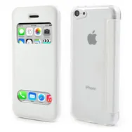 Cover Flip a Portafoglio S-View in Ecopelle per iPhone 5C (Bianco)