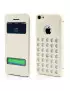 Cover Flip a Portafoglio S-View Fori iPhone 5C Bianco