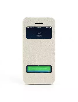 Cover Flip a Portafoglio S-View Fori iPhone 5C Bianco