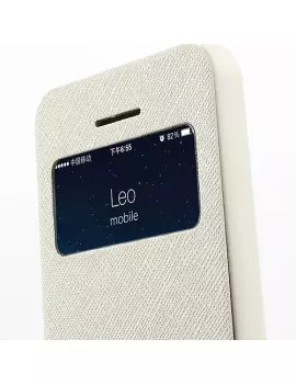 Cover Flip a Portafoglio S-View Fori iPhone 5C Bianco