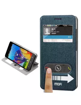 Cover Flip a Portafoglio S-View Ecopelle Huawei Ascend G620 Blu 5712579232069