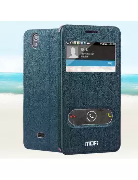 Cover Flip a Portafoglio S-View Ecopelle Huawei Ascend G620 Blu 5712579232069