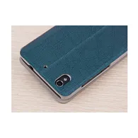 Cover Flip a Portafoglio S-View in Ecopelle per Huawei Ascend G620 (Blu)