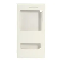 Cover Flip a Portafoglio S-View in Ecopelle per Huawei Ascend P7 (Bianco)