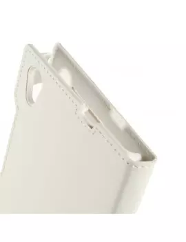 Cover Flip a Portafoglio S-View in Ecopelle per Huawei Ascend P7 (Bianco)