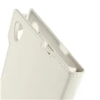 Cover Flip a Portafoglio S-View in Ecopelle per Huawei Ascend P7 (Bianco)