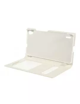 Cover Flip a Portafoglio S-View in Ecopelle per Huawei Ascend P7 (Bianco)