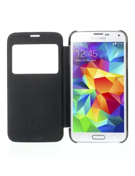 Cover Flip a Portafoglio S-View Samsung Galaxy S5 G900 Blu 