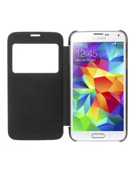 Cover Flip a Portafoglio S-View per Samsung Galaxy S5 G900 Nero