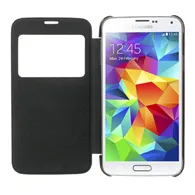Cover Flip a Portafoglio S-View per Samsung Galaxy S5 G900 (Nero)