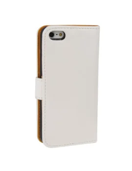 Cover Flip a Portafoglio in Ecopelle Carta di Credito per iPhone 5 5S (Bianco)