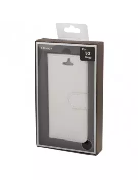 Cover Flip a Portafoglio in Ecopelle Carta Credito per iPhone 5 5S Bianco 6922129053184
