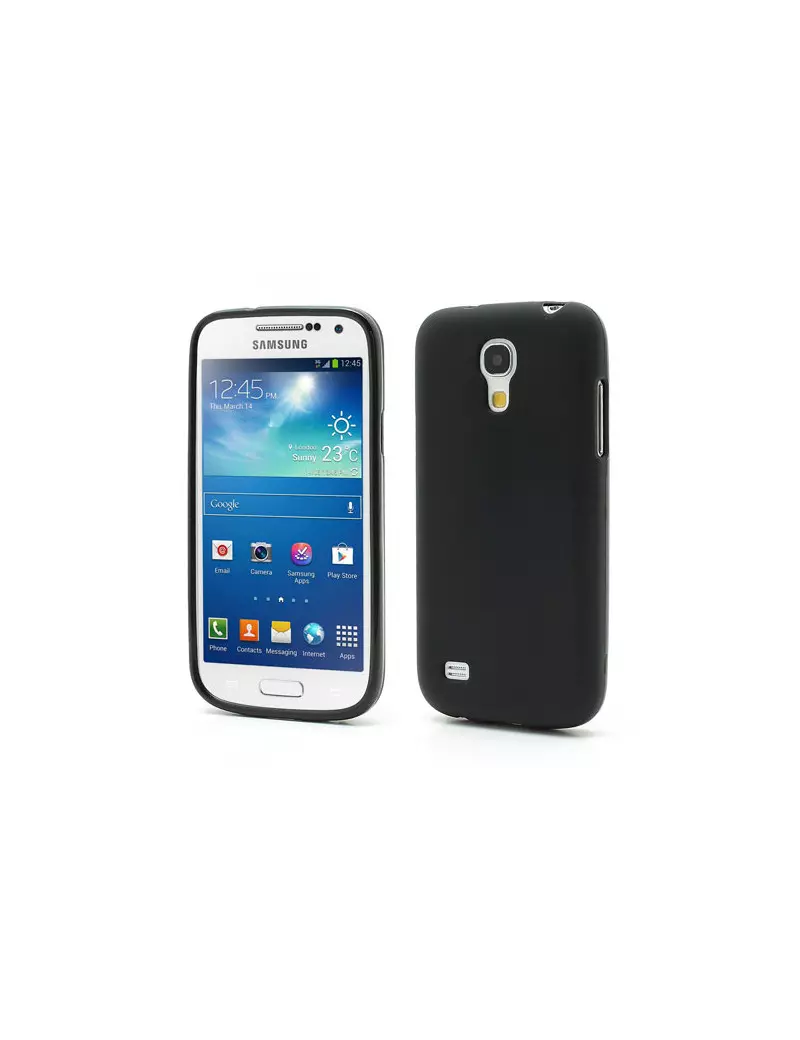 Cover Ibrida per Samsung S4 Mini i9190 Nero Arancione