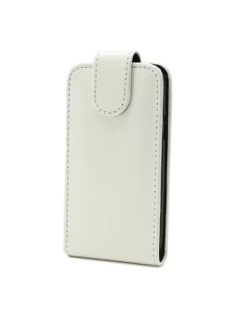 Cover Flip a Portafoglio in Ecopelle per Samsung S4 Mini i9190 (Panna)