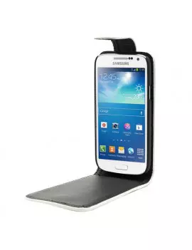 Cover Flip a Portafoglio in Ecopelle per Samsung S4 Mini i9190 (Panna)