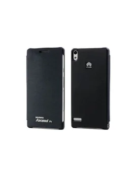 Cover Flip a Portafoglio Slim per Huawei Ascend P6 (Blu Scuro)
