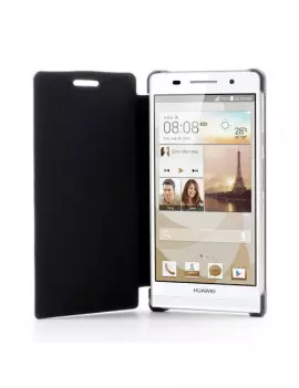 Cover Flip a Portafoglio Slim per Huawei Ascend P6 (Blu Scuro)