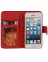 Cover Flip a Portafoglio Carta Credito per iPhone 5 5S Rosso 6922123361575