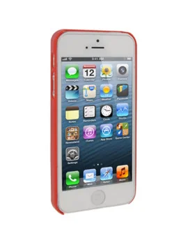 Cover Flip a Portafoglio Carta di Credito per iPhone 5 5S (Rosso)