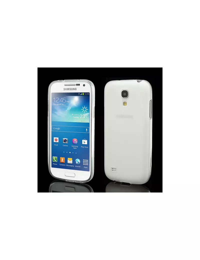 Cover Silicone Morbido per Samsung S4 Mini i9190 (Bianco)