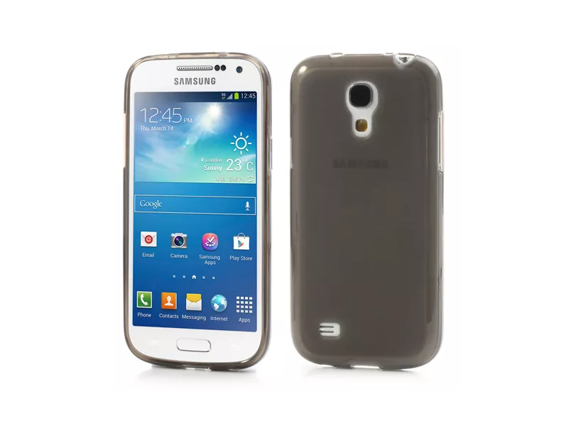 Cover in Silicone per Samsung S4 Mini i9190 Grigio