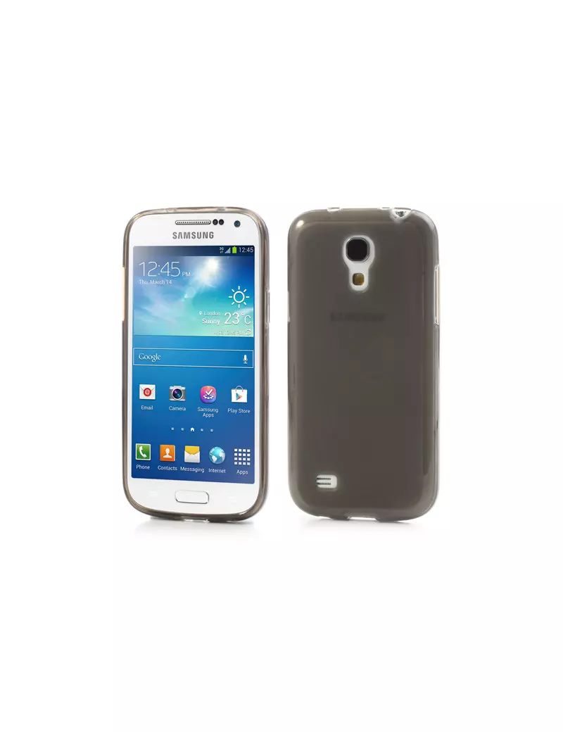 Cover in Silicone per Samsung S4 Mini i9190 Grigio