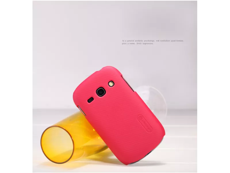 Cover Rigida con Screen Protector per Samsung Galaxy Fame S6810 (Rosso)