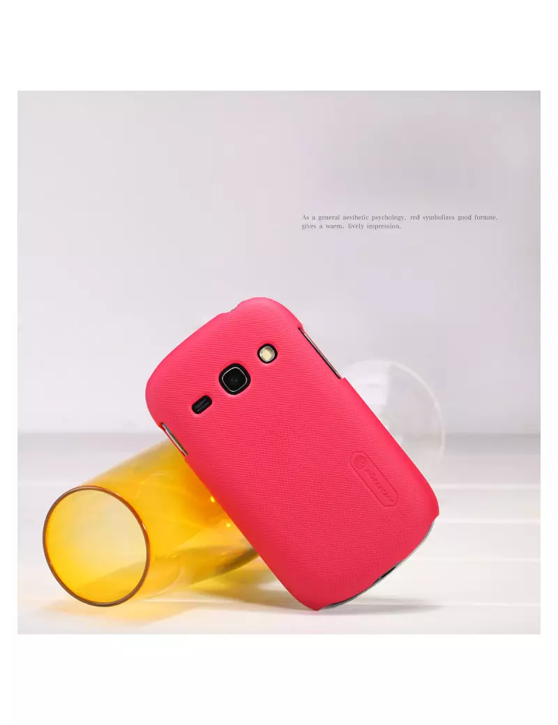 Cover Rigida con Screen Protector per Samsung Galaxy Fame S6810 (Rosso)