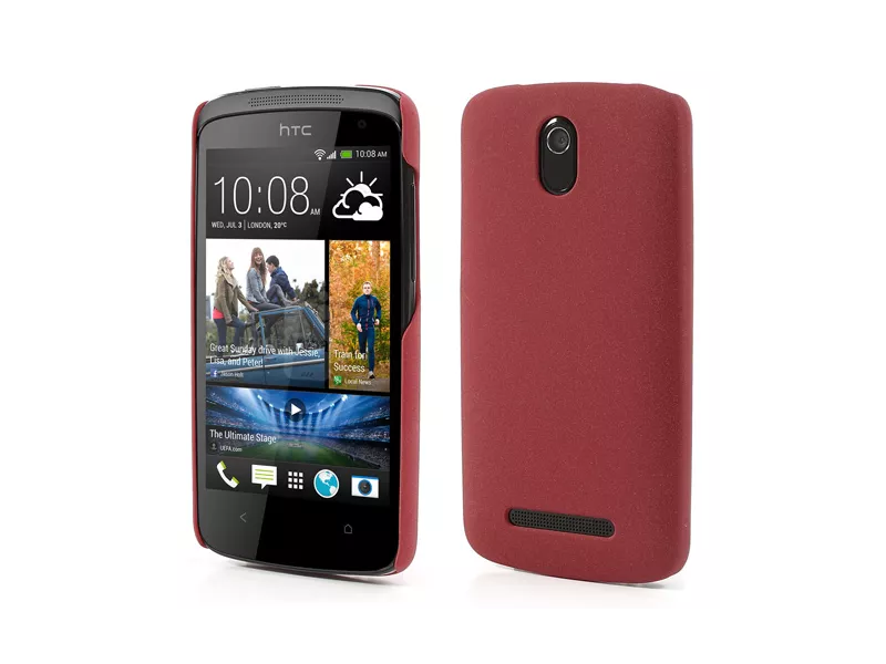 Cover Rigida Satinata HTC Desire 500 Rosso 4054048105353