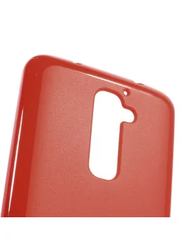 Cover in Silicone per LG G2 Optimus D801 (Rosso)