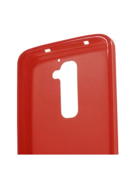 Cover in Silicone per LG G2 Optimus D801 (Rosso)