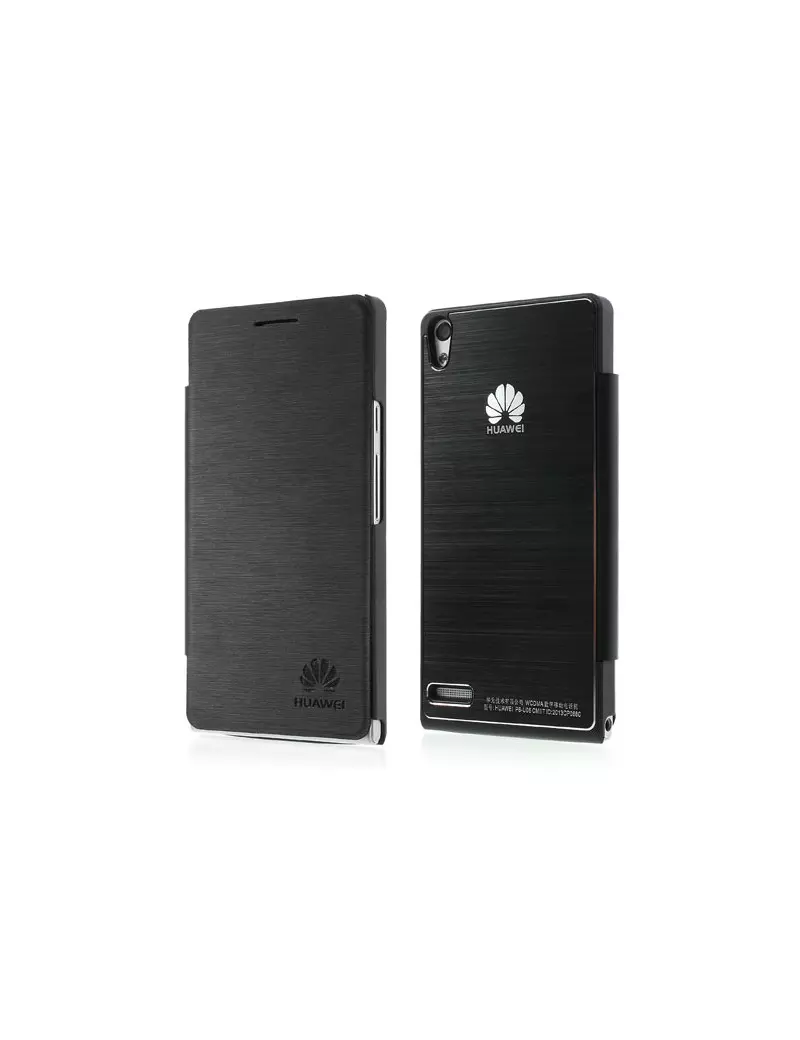 Cover Rigida per Huawei Ascend P6 Metal Style (Nero)