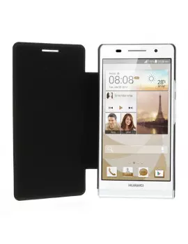 Cover Rigida per Huawei Ascend P6 Metal Style (Nero)