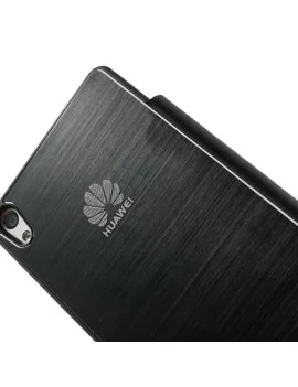Cover Rigida per Huawei Ascend P6 Metal Style (Nero)