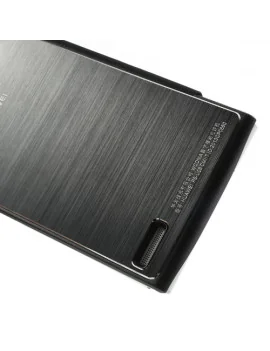 Cover Rigida per Huawei Ascend P6 Metal Style (Nero)